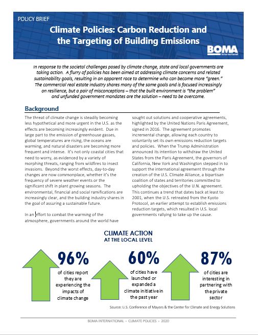 BOMA Releases Policy Brief On Climate Change And Building Emissions ...